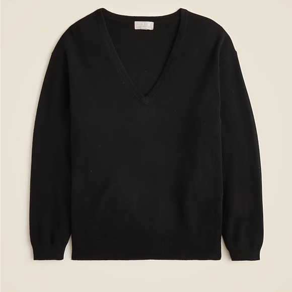 J Crew Cashmere relaxed V-neck sweater - Picture 4 of 5